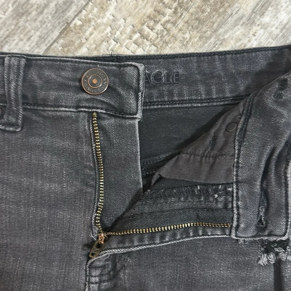 American Eagle Hi Rise Shortie jean shorts